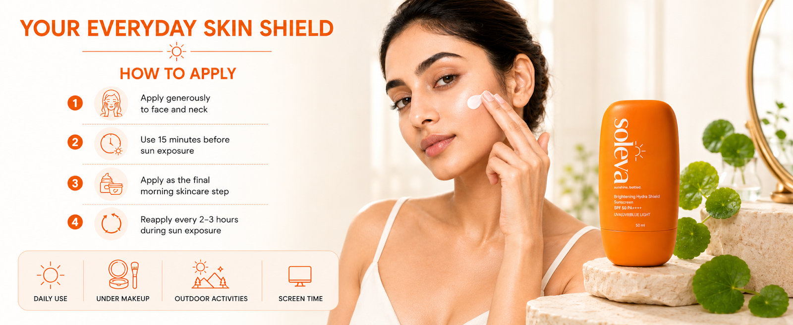 How to Apply Soleva Sunscreen
